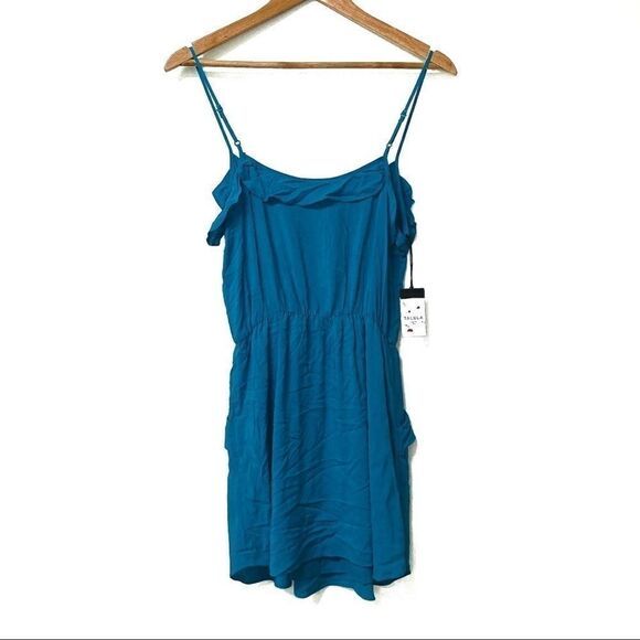 🆕 Aritzia Talula Turquoise Ulla Dress - Picture 2 of 8